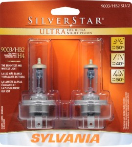 Sylvania Silverstar Ultra replacement headlight bulbs twin pack